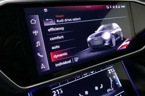 Audi A6 Avant 55 TFSI e quattro Competition / S Line / RS6 look Diffuser / Maxton Design Bodykit V.2 / HD Matrix LED-koplampen / Ambienteverlichting / Stuurwiel- & stoelverwarming / 21'' LMV / Apple Carplay - Android Auto / Trekhaak (zwenkbaar) / Elektr. bedienba