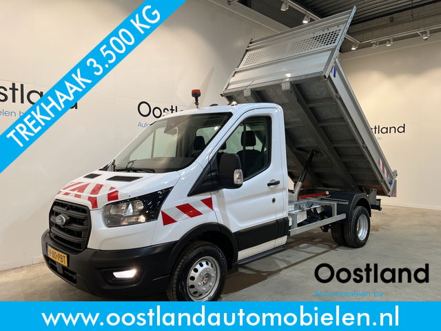 Ford Transit - 2.0 TDCI L2 Trend 170 PK DL Dubbel Lucht RWD Kipper / Tipper / Open Laadbak / Euro 6 / Trekhaak 3.500 KG / Airco / Camera / 3-Zits / 22.100 KM !!