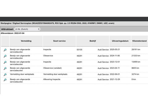 Audi RS3 2.5 TFSI RS 3 QUATTRO PANO KEYLESS CAMERA RS ZETELS