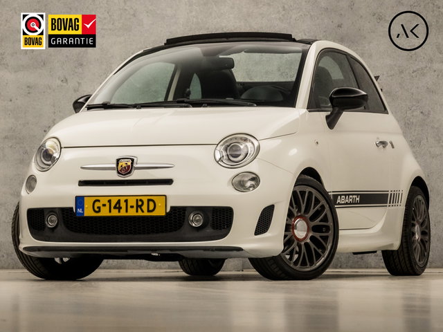 Abarth 500C - 1.4-16V Abarth 141Pk Automaat (KUIPSTOELEN, ZWART HEMEL, XENON, PARKEERSENSOREN, FLIPPERS, XENON, TURBO METER, NIEUWE APK, NIEUWSTAAT)