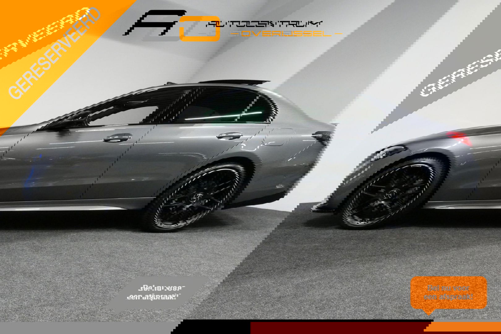 Mercedes-Benz C-Klasse 300 e AMG Line / C63s AMG Diffuser / Panamericana Grille / Panoramadak / Elektr. verstelbare voorstoelen + memory / Digital Light (Laser) / Stoelverwarming / Ambienteverlichting Plus / Apple Carplay - Android Auto / Rondomzichtcamera / HUD / 20'' LMV / Ac