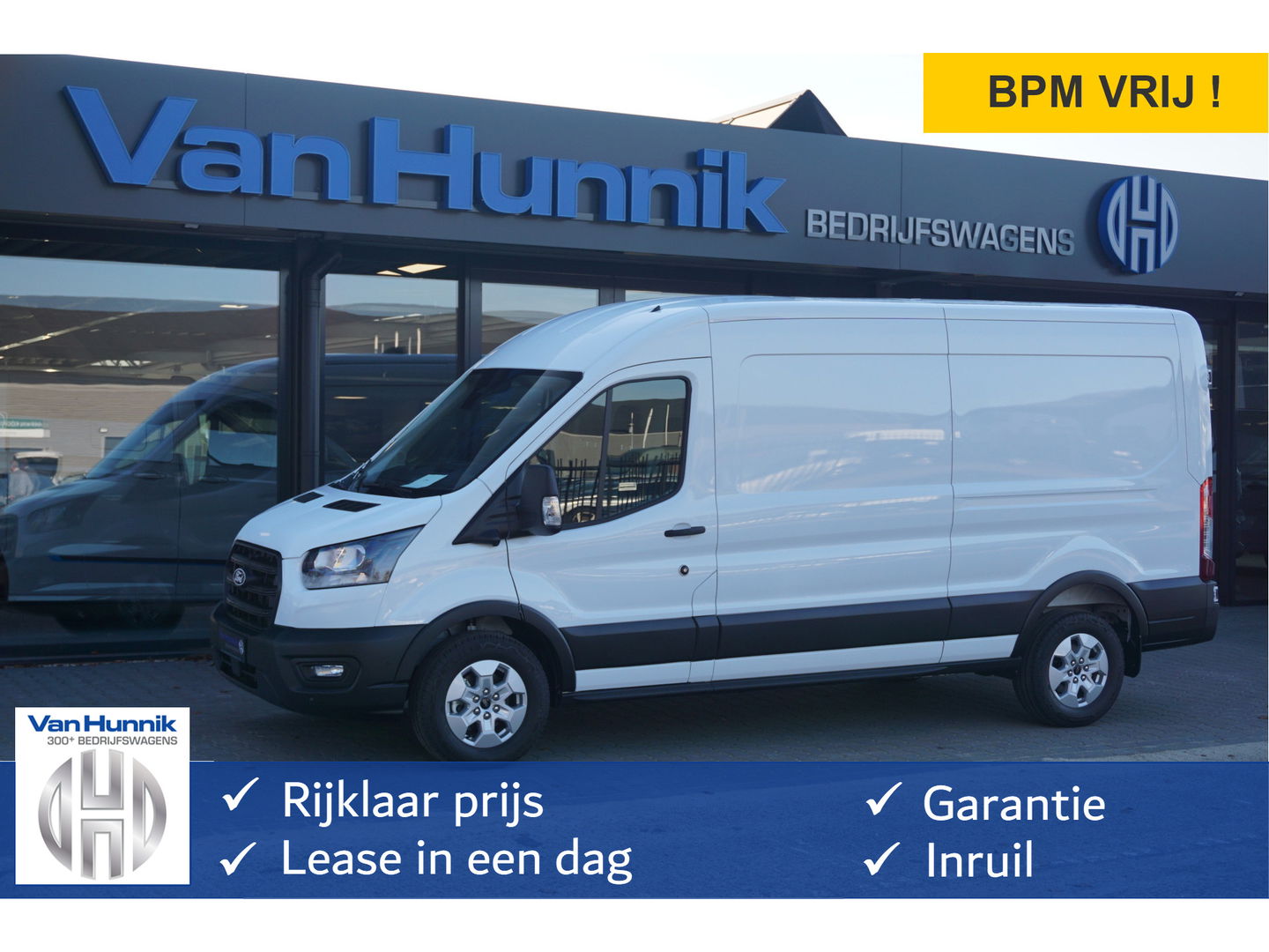 Ford Transit 350L 130PK L3H2 BPM VRIJ!! Sync4 Navi, 360 Camera, LM Velg, Trekhaak!! NR. A90