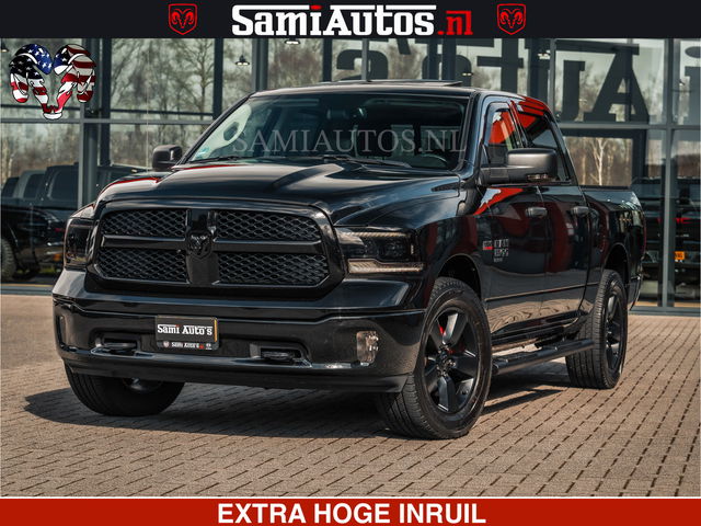 Dodge Ram Pick-Up - BLACK OPS | 5.7 HEMI V8 402PK | MORIMOTO LED | Eerste Eigenaar | Diamond Black | Comfortabele Dubbele Cabine DC met Royale 5 Zitplaatsen |