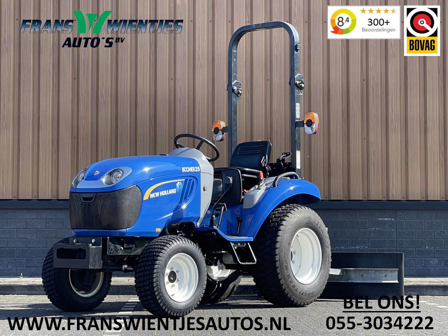 New Holland Boomer 25 | Aftak as voor + achter | Hefinrichting | 4WD | Differentieel slot | Cruise control | 58 uur | nieuw staat | trekhaak |