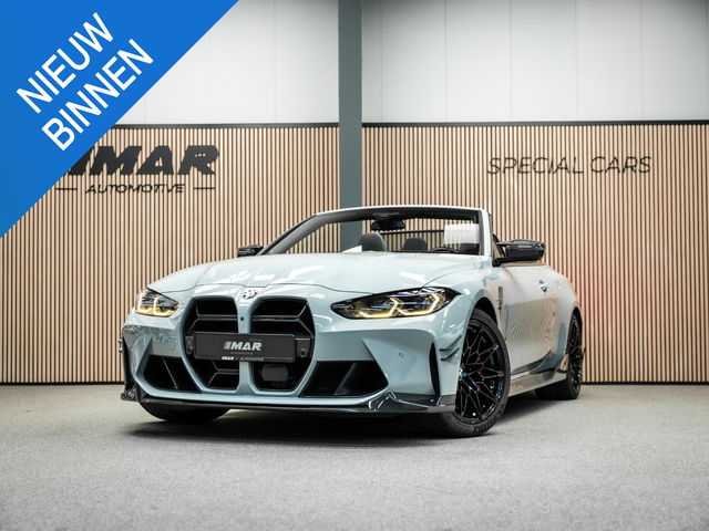 BMW M4 - 4-serie Cabrio xDrive Competition | Carbon Performance Pack | Yellow DRL'S | Brooklyn Grau | Stuurverwarming en nek verwarming |