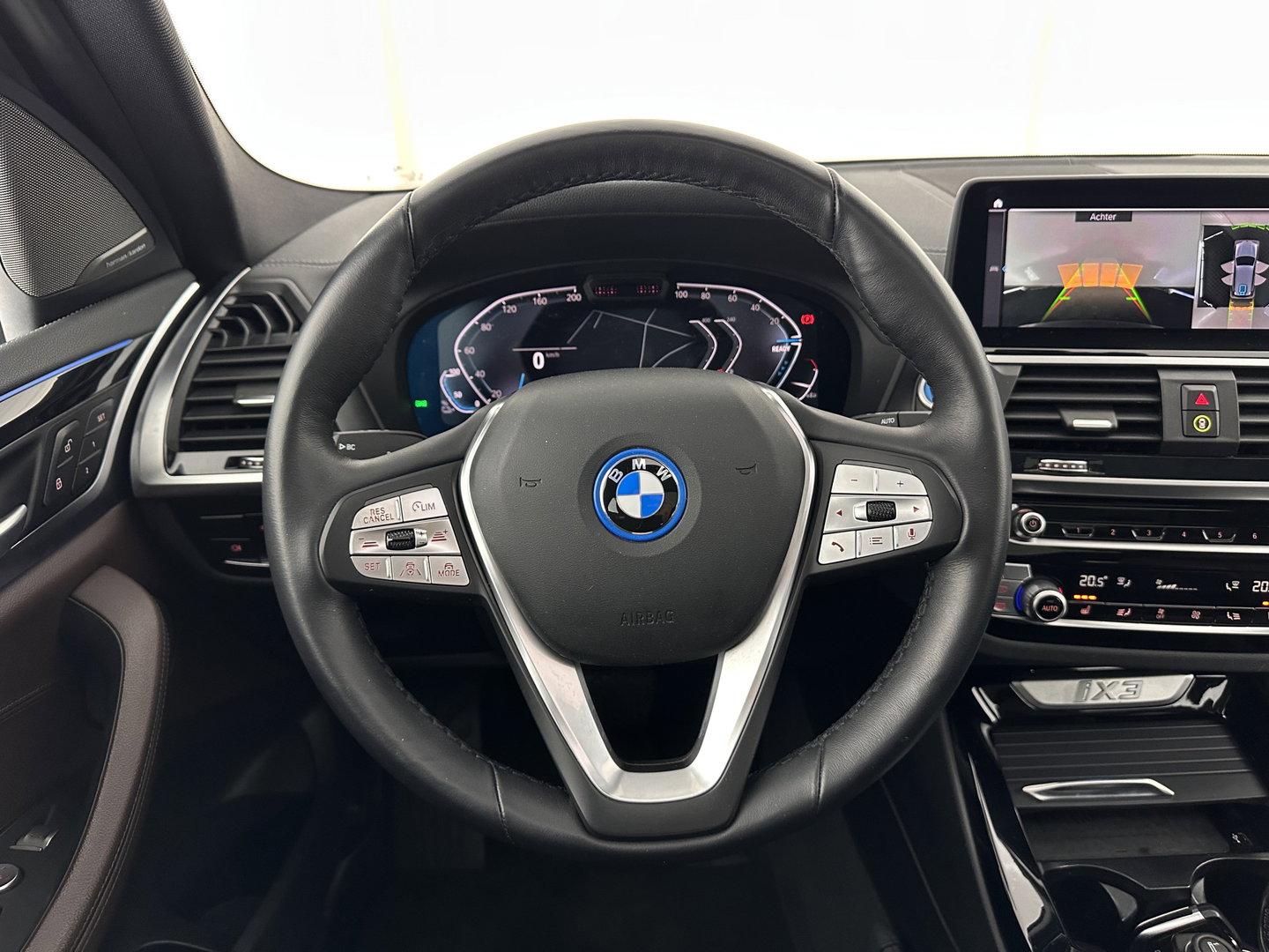 BMW iX3 High Executive 80 kWh [ 3-Fase-11kW ] {SOH-99%} (INCL-BTW) Aut. *PANO | LEATHER | HARMAN/KARDON | FULL-LED | BLINDSPOT | MEMORY-PACK | DIGI-COCKPIT | HEATED-SPORTSEATS | KEYLESS | TOPVIEW | DAB+ | NAVI-FULLMAP | HEAD-UP | PRIVACY-GLASS | .
