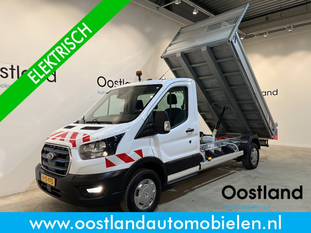 Ford E-Transit - 350 L3 Trend 68 kWh RWD Kipper / Tipper / 100% Elektrisch / Airco / Cruise Control / Camera / CarPlay / Navigatie / 3-Zits / 1.600 KM !!