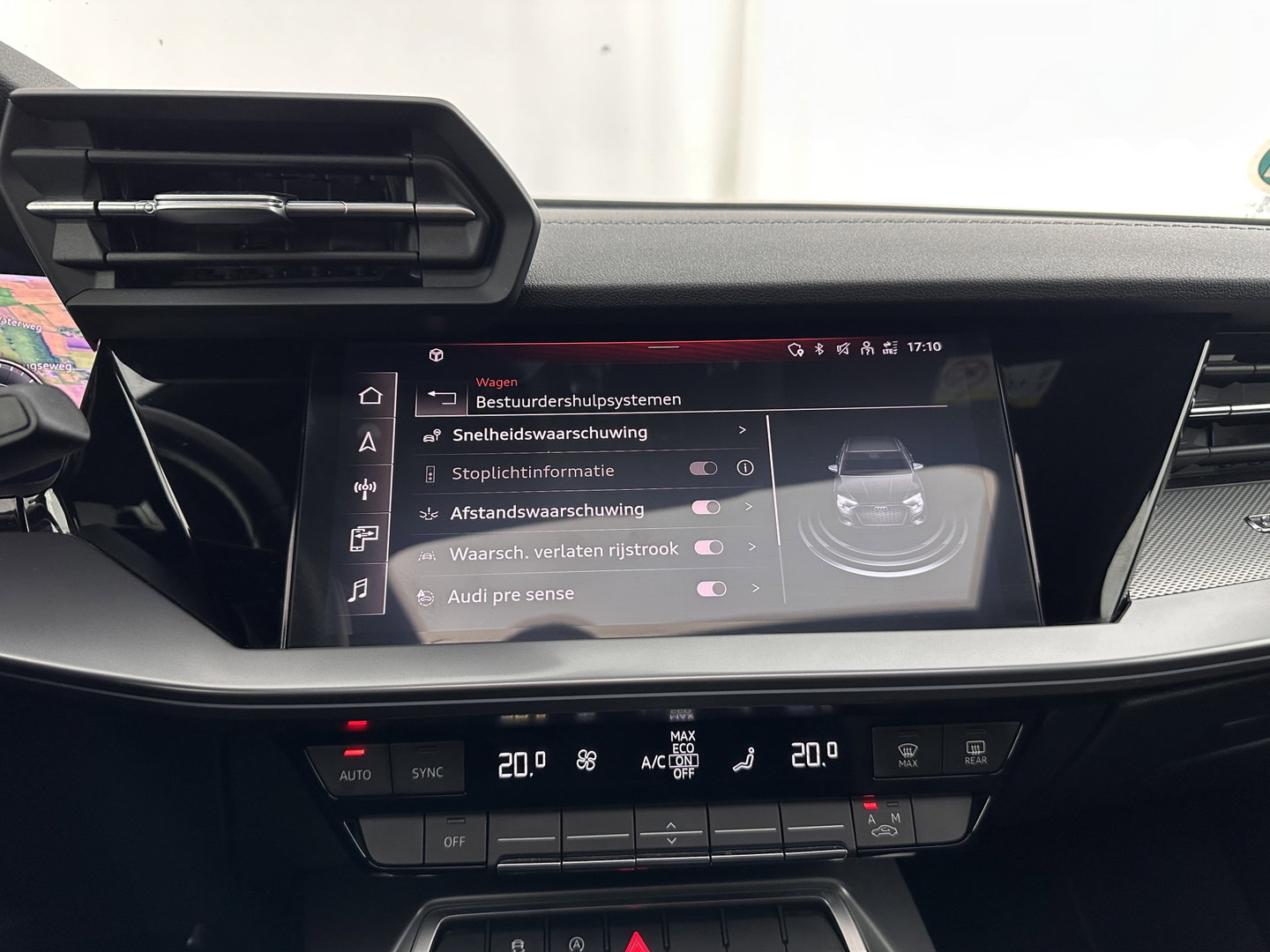 Audi A3 Limousine 35 TFSI S-Line Edition (INCL-BTW) Aut. *PANO | LEATHER-FABRIC | FULL-LED | AMBIENTLIGHT | SPORTSEATS | DIGI-COCKPIT | NAVI-FULLMAP | PRIVACYGLASS | SHIFTPADDLES | DAB+ | ADAPTIVE-CRUISE | 17"ALU*