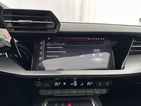 Audi A3 Limousine 35 TFSI S-Line Edition (INCL-BTW) Aut. *PANO | LEATHER-FABRIC | FULL-LED | AMBIENTLIGHT | SPORTSEATS | DIGI-COCKPIT | NAVI-FULLMAP | PRIVACYGLASS | SHIFTPADDLES | DAB+ | ADAPTIVE-CRUISE | 17"ALU*