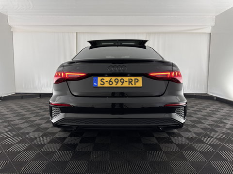 Audi A3 Limousine 35 TFSI S-Line Edition (INCL-BTW) Aut. *PANO | LEATHER-FABRIC | FULL-LED | AMBIENTLIGHT | SPORTSEATS | DIGI-COCKPIT | NAVI-FULLMAP | PRIVACYGLASS | SHIFTPADDLES | DAB+ | ADAPTIVE-CRUISE | 17"ALU*