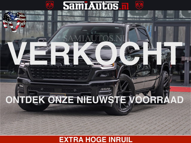 Dodge Ram Pick-Up - LIMITED H.O 540 PK 706 Nm | FEUL WIELEN |XB9 | MASSAGE | BOM VOL | CREW CAB | DUBBELE CABINE | GRIJSKENTEKEN | 5 PERSOONS | DE MEEST LUXUEUZE en BEGEERDE Pick-up
