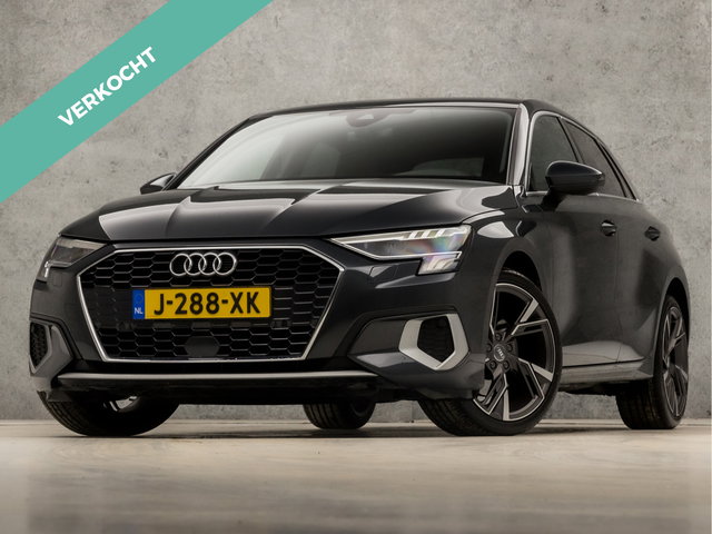 Audi A3 - Sportback 35 TFSI Sport 150Pk Automaat (NIEUW MODEL, DRAADLOOS APPLE CARPLAY, GROOT NAVI, GETINT GLAS, KEYLESS, MATRIX LED, SPORTSTOELEN, NIEUWE APK, CRUISE, FLIPPERS, NIEUWSTAAT)