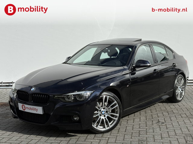 BMW 3 Serie - 320i High Executive M-Sport 'AZURITSCHWARZ' 42.000 KM! Apple CarPlay | Schuif/Kanteldak | Leer | Sportstoelen