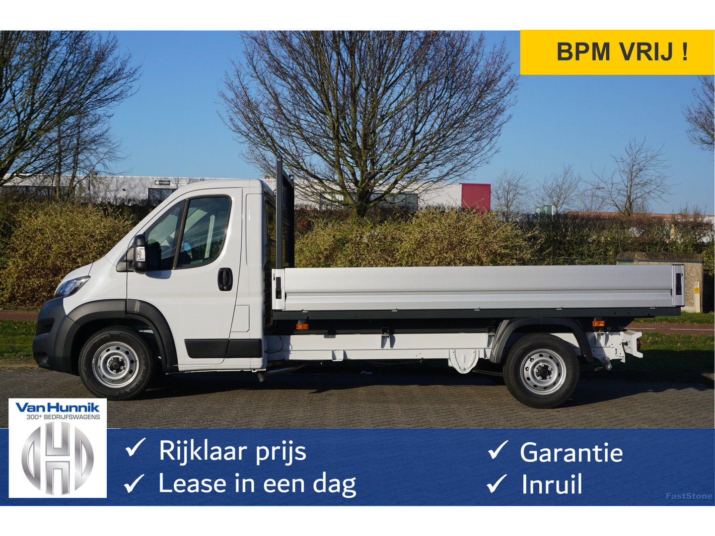 Citroën Jumper Heavy 35 Open Laadbak L4 BPM VRIJ!! Airco, Cruise, Bluetooth, 3.0T Trekgewicht!! NR. MD01*