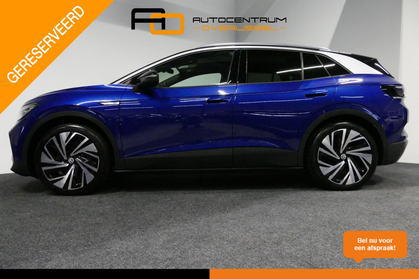 Volkswagen ID.4 First Max 77 kWh / SOH 92% / Panoramadak / Matrix LED IQ.Light / Elektr. verstelbare voorstoelen + memory / HUD Augmented Reality / Rondomzichtcamera / Apple Carplay - Android Auto / Stoelverwarming / 21'' LMV / Keyless / Achteruitrijcamera / Navigatie / 