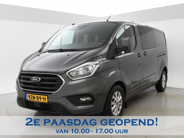 Ford Transit Custom - 2.0 TDCI 130 PK AUT. L2H1 DUBBEL CABINE LIMITED | 2 SCHUIFDEUREN | TREKHAAK | CAMERA | STOELVERW. |