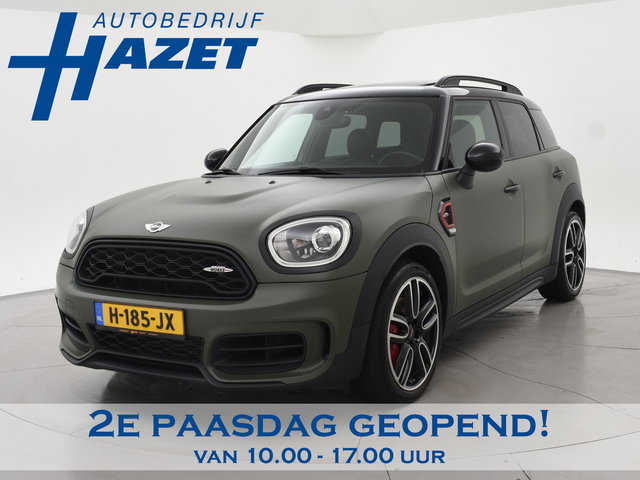 MINI Countryman - Mini JCW 2.0 JOHN COOPER WORKS 231 PK ALL4 AUT. MAT GROEN + PANORAMA | CAMERA | HEAD-UP | HK | LEDER | STOELVERW.
