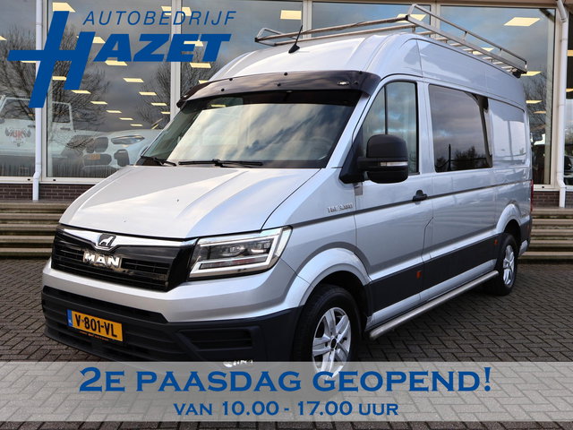 MAN TGE - 2.0 TDI 177 PK AUT. DUBBEL CABINE + 3500 KG TREKHAAK | LED | LEDER | ADAPTIVE CRUISE