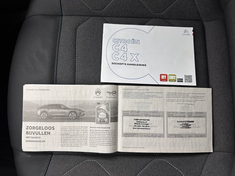 Citroën Ë-C4 X Feel Pack 50 kWh [ 3-Fase-11Kw ] {SOH-91%} (INCL-BTW) *HEATPUMP | FULL-LED | LEATHER-FABRIC | DIGI-COCKPIT | DAB | COMFORTSEATS | CAMERA | ECC | CARPLAY | LANE-ASSIST | PDC | CRUISE | 18''ALU*