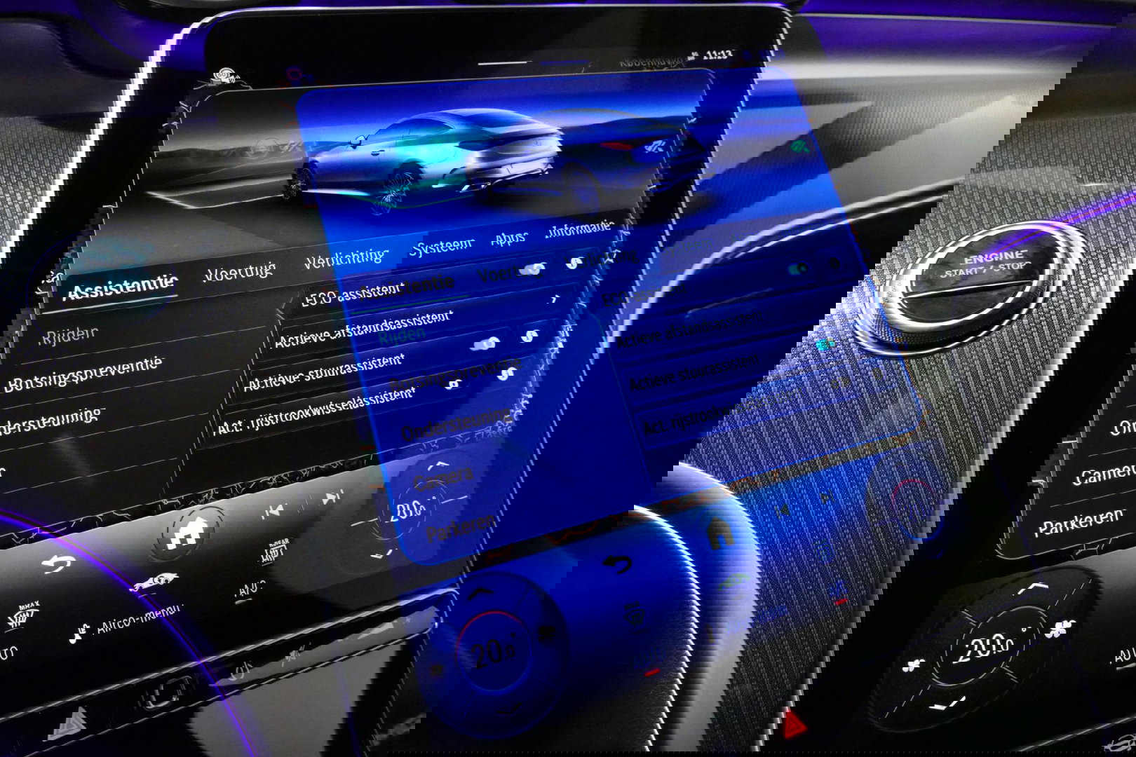 Mercedes-Benz CLE Coupé 300 e AMG Line / E53 AMG Look / Maxton design Bodykit / Panoramadak / Elektr. verstelbare voorstoelen + memory / Digital Light (Laser) / Apple Carplay - Android Auto / Stoelverwarming / Ambienteverlichting / 20'' LMV / Stuurwiel verwarming / Night p