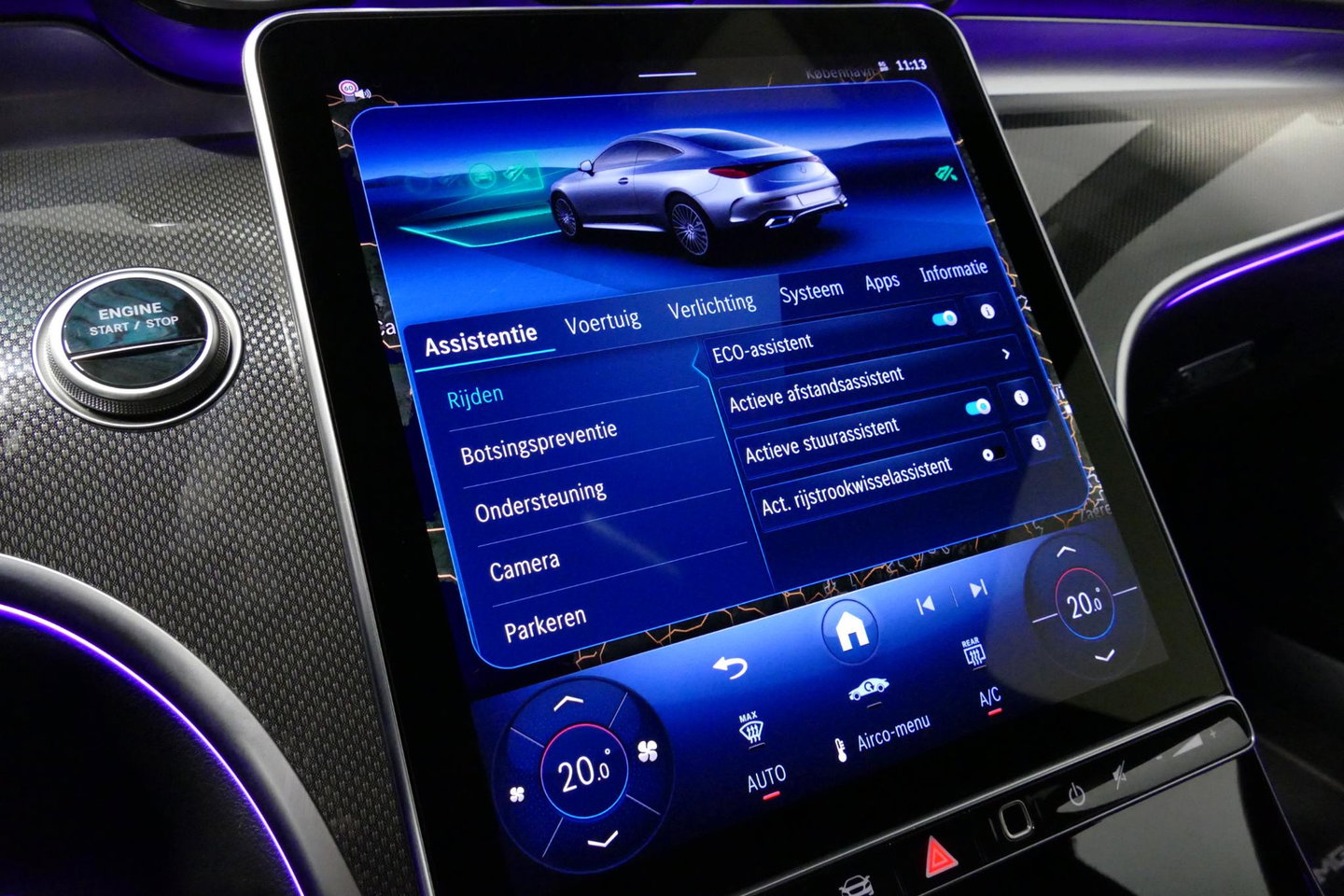 Mercedes-Benz CLE Coupé 300 e AMG Line / E53 AMG Look / Maxton design Bodykit / Panoramadak / Elektr. verstelbare voorstoelen + memory / Digital Light (Laser) / Apple Carplay - Android Auto / Stoelverwarming / Ambienteverlichting / 20'' LMV / Stuurwiel verwarming / Night p