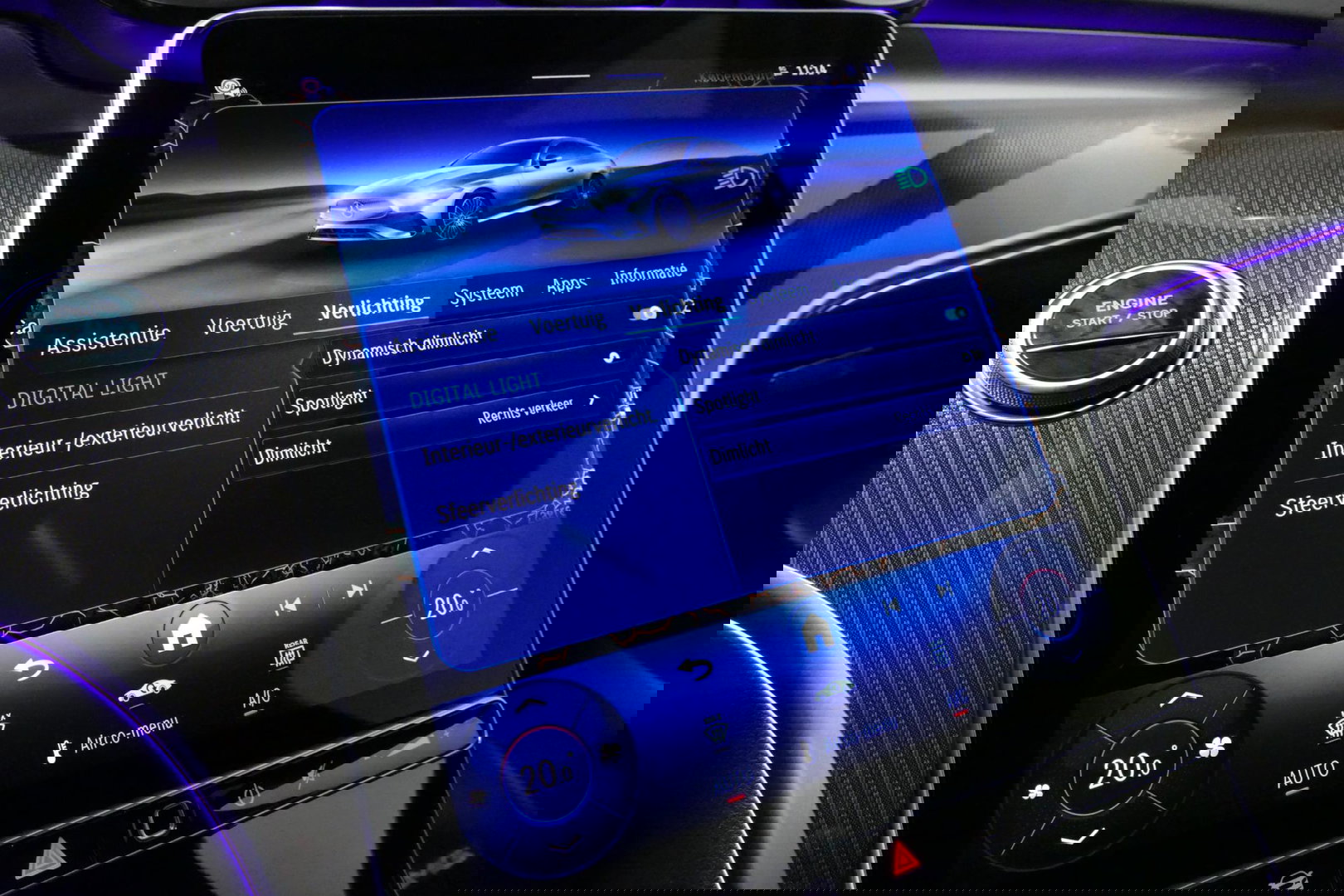 Mercedes-Benz CLE Coupé 300 e AMG Line / E53 AMG Look / Maxton design Bodykit / Panoramadak / Elektr. verstelbare voorstoelen + memory / Digital Light (Laser) / Apple Carplay - Android Auto / Stoelverwarming / Ambienteverlichting / 20'' LMV / Stuurwiel verwarming / Night p