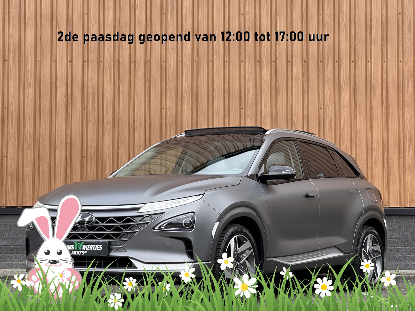 Hyundai NEXO FCEV Plus Pack | Matt Grijs | Panoramadak | 360° Camera | Stoelventilatie | Stuurwiel Verwarming | Krell Audio | Achterbank Verwarming | Dodehoek Sensor | Lane Assist | DAB |