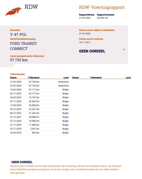 Ford Transit Connect 1.5 TDCI L1 Ambiente AIRCO / CRUISE CONTROLE / EURO 6 / PERFECT ONDERDHOUDEN