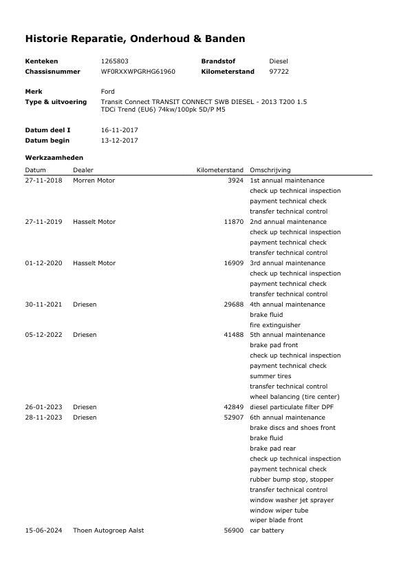 Ford Transit Connect 1.5 TDCI L1 Ambiente AIRCO / CRUISE CONTROLE / EURO 6 / PERFECT ONDERDHOUDEN