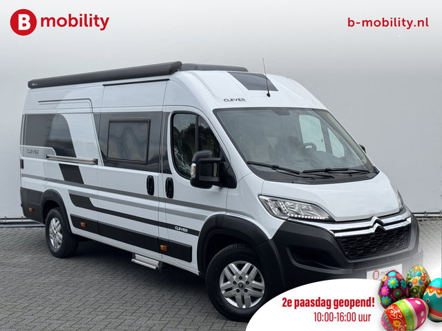 Citroën CLEVER 636 (Pössl 640) BUSCAMPER (bj.2019) - | LENGTEBEDDEN | LUCHTVERING | LUIFEL SCHOTEL | ZONNEPANELEN | ACHTERUITRIJCAMERA