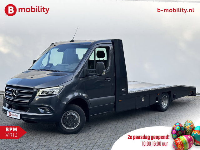 Mercedes-Benz Sprinter - 519 CDI Tijhof AluLiner V/A €32 Per Dag!! Luchtvering NIEUW! MJ.2025 Autotransporter/ Oprijwagen | Lier | 3-Zitplaatsen | Apple CarPlay | DAB | Adaptive Cruise Control | Navigatie | Trekhaak