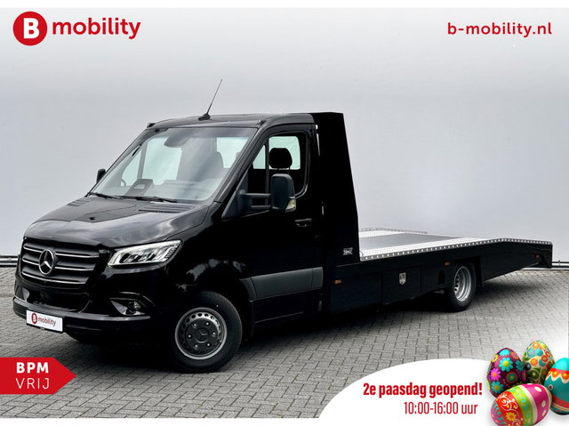 Mercedes-Benz Sprinter - 519 CDI Tijhof AluLiner V/A €32 Per Dag!! Luchtvering NIEUW! MJ.2025 Autotransporter/ Oprijwagen | Lier | 3-Zitplaatsen | AppleCarPlay | DAB | Adaptive Cruise Control | Navigatie | Trekhaak