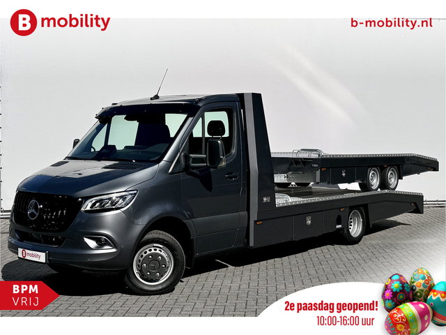 Mercedes-Benz Sprinter - 519 CDI Tijhof AluLiner + Aanhanger V/A €32 Per Dag!! Luchtvering NIEUW! MJ.2025 Autotransporter/ Oprijwagen | Lier | 3-Zitplaatsen | AppleCarPlay | DAB | Adaptive Cruise Control | Navigatie | Trekhaak