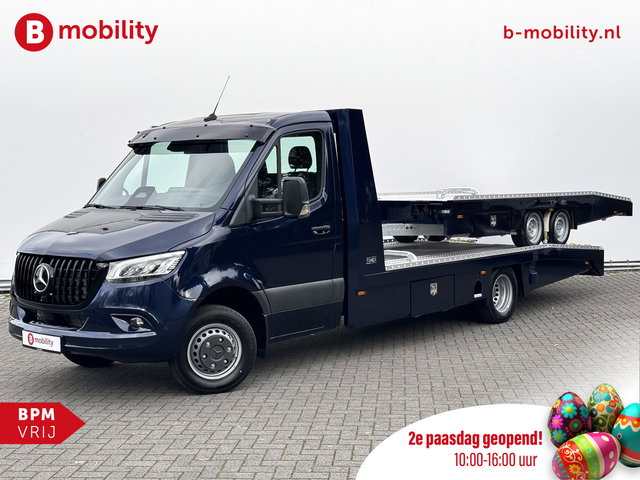 Mercedes-Benz Sprinter - 519 CDI Tijhof AluLiner + Aanhanger V/A €32 Per Dag!! Leer Luchtvering NIEUW! MJ.2025 Autotransporter/ Oprijwagen | Lier | 3-Zitplaatsen | AppleCarPlay | DAB | Adaptive Cruise Control | Navigatie | Trekhaak