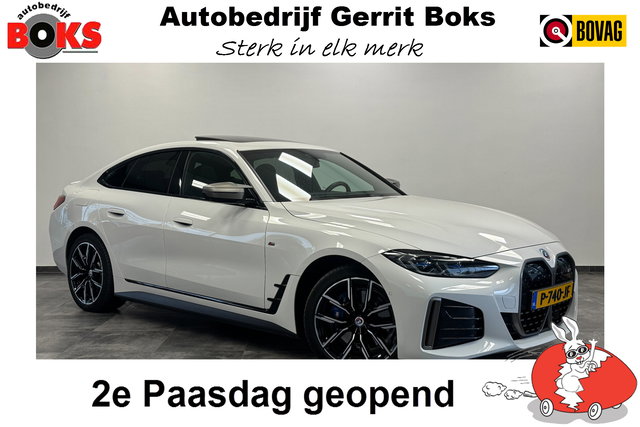 BMW i4 - M50 High Executive 84 kWh M-sport ACC 360 Camera schuifkanteldak H&K 544PK NL Auto ! 2e Paasdag geopend van 12.00 tot 17:00u !