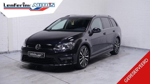 Volkswagen Golf - Variant 1.6 TDI Highline R-Design sportstoelen lederen bekleding NAP DAB-ontvangst cruise controle camera navigatie stoelverwarming PDC v+a schakelflippers aan het stuur climate controle 19"-inch lichtmetalen velgen