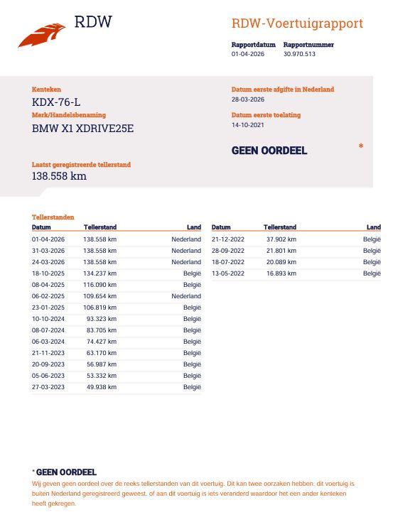 BMW X1 xDrive25e Executive CAMERA / CARPLAY / HEAD UP DISPLAY / LEDER / LED / CRUISE CONTROLE / STOELVERWARMING