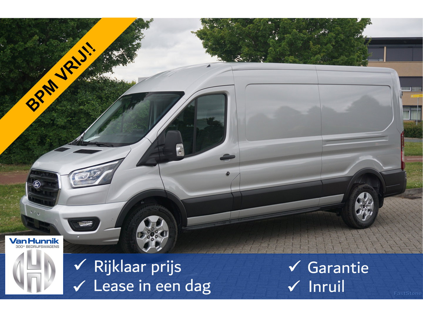Ford Transit 350L L3H2 Limited AUT-8 165PK BPM VRIJ Navi, Adap. Cruise, 360° Cam, Trekhaak, Xenon!! NR. 257