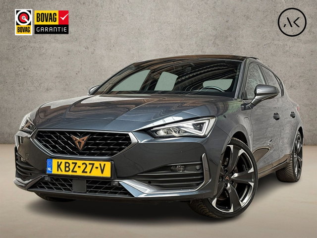CUPRA Leon - 1.4 e-Hybrid VZ Sport 245Pk automaat (SCHUIFDAK, APPLE CARPLAY, GROOT NAVI, STUUR/STOELVERWARMING, KUIPSTOELEN, LEDER, CAMERA, ADAPTIVE CRUISE, NIEUWE APK, NIEUWSTAAT)
