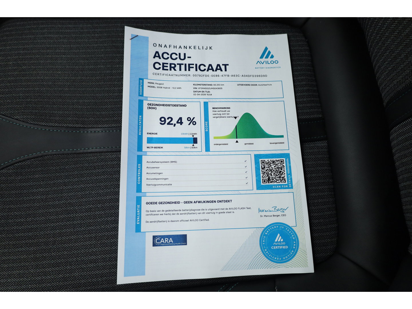 Peugeot 3008 1.6 HYbrid 225 Allure | Trekhaak | Camera | Navi | Apple CarPlay | Cruise Ctrl. | Dodehoek det. Foto dashboard