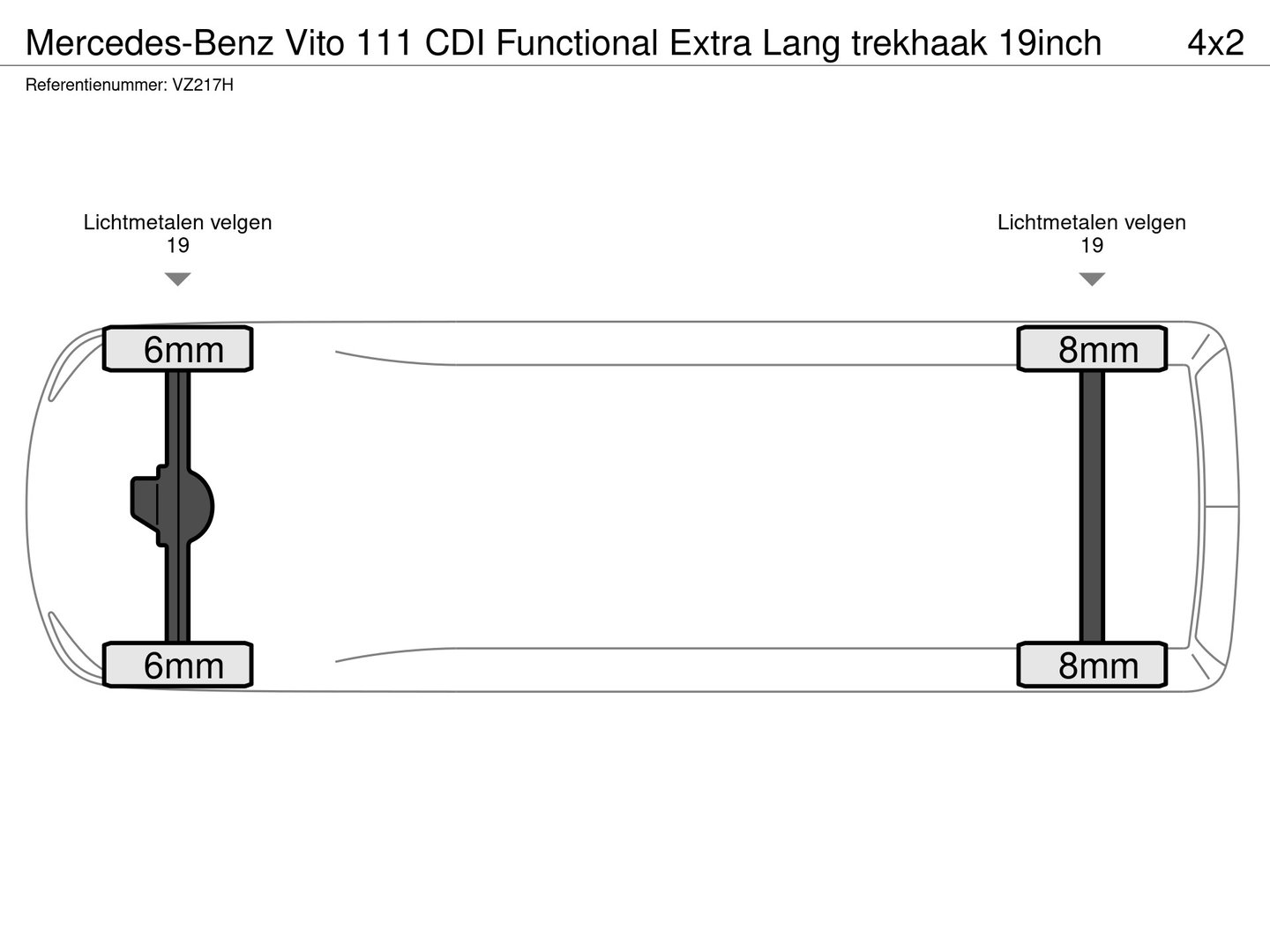 Mercedes-Benz Vito 111 CDI Functional Extra Lang trekhaak 19inch