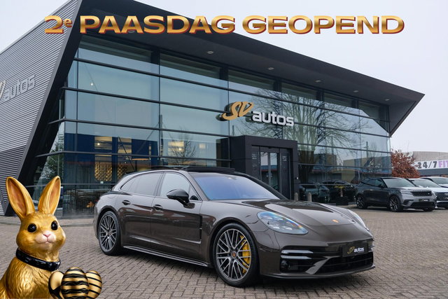 Porsche Panamera - Sport Turismo 4.0 V8 Turbo S 700pk E-Hybrid Panoramadak Keramisch Luchtvering 4-wielsturing NLauto 1e eigenaar!