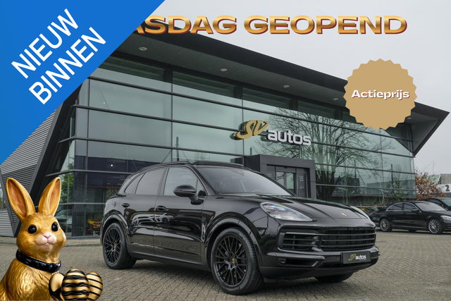 Porsche Cayenne - S 2.9 S 441pk Panoramadak Trekhaak elektrisch Comfortstoelen Black edition Luchtvering DAB Sfeerverlichting