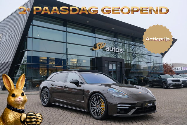 Porsche Panamera - Sport Turismo 4.0 V8 Turbo S 700pk E-Hybrid Panoramadak Keramisch Luchtvering 4-wielsturing NLauto 1e eigenaar!
