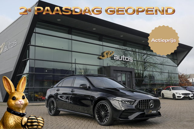 Mercedes-Benz A-Klasse - A250e AMG 218pk Hybrid Panoramadak *SOH 96%* Night pakket Widescreen Sfeerverlichting 19" LMV NLauto