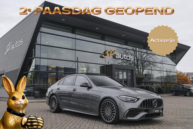 Mercedes-Benz C-Klasse - C300 AMG 258pk Panoramadak Burmester 3d Digital light Distronic+ Stuurassistent 360 camera 19" LMV