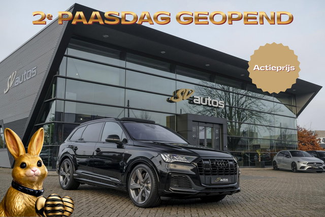 Audi Q7 - 55 TFSIe 380pk Quattro Panoramadak Luchtvering RS-Leder ACC BlackOptic VirtualCockpit Navi-High Matrix Keyless Camera 22''