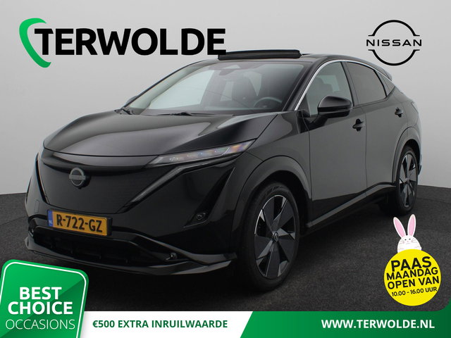 Nissan ARIYA - Advance 66 kWh | 22 KW Lader | Schuif-Kanteldak | 20 inch velgen |