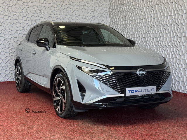 Nissan QASHQAI - 1.3 MHEV 160PK TEKNA PLUS BOSE TWO TONE 20''LMV LEER ALCANTARA PANO MASSAGE BOSE STOEL/STUUR/RUIT VERW MATRIX.LED ELEK.KLEP HEADUP 20''LMV GOOGLE NAVI 03/2026 ✅Top Auto's Wijchen , 30 Jaar Specialist in Nissan  : Alle Type's : Tekna / Plus / N-Design / N-