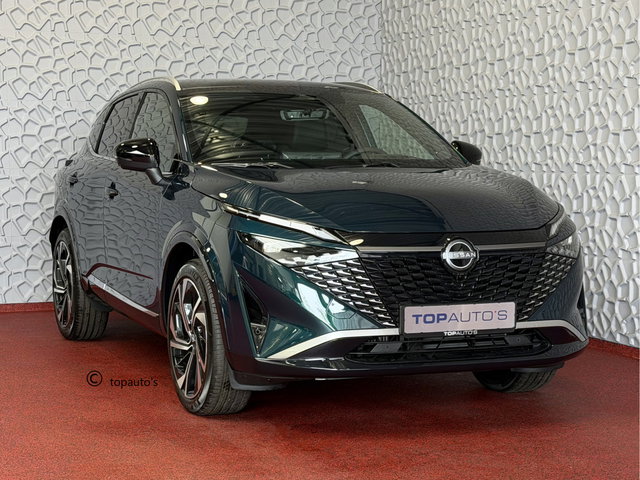 Nissan QASHQAI - 1.3 MHEV 160PK 4 CILINDER TEKNA PLUS BOSE 20''LMV LEER ALCANTARA PANO MASSAGE BOSE STOEL/STUUR/RUIT VERW MATRIX.LED ELEK.KLEP HEADUP 20''LMV GOOGLE NAVI 03/2026 K ✅Top Auto's Wijchen , 30 Jaar Specialist in Nissan  : Alle Type's : Tekna / Plus / N-Design 